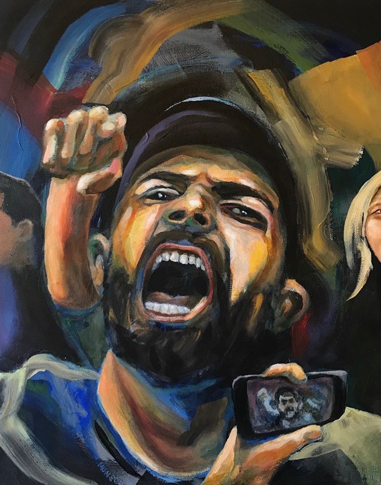 Resist. Never give up. Painting