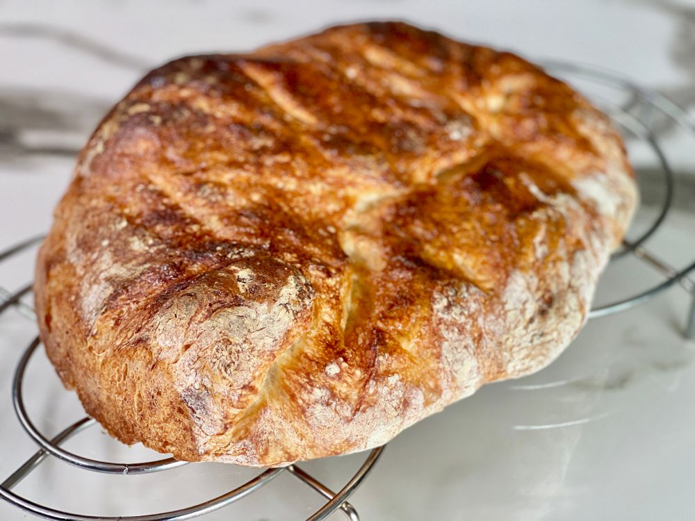 Fresh baked loaf of bread