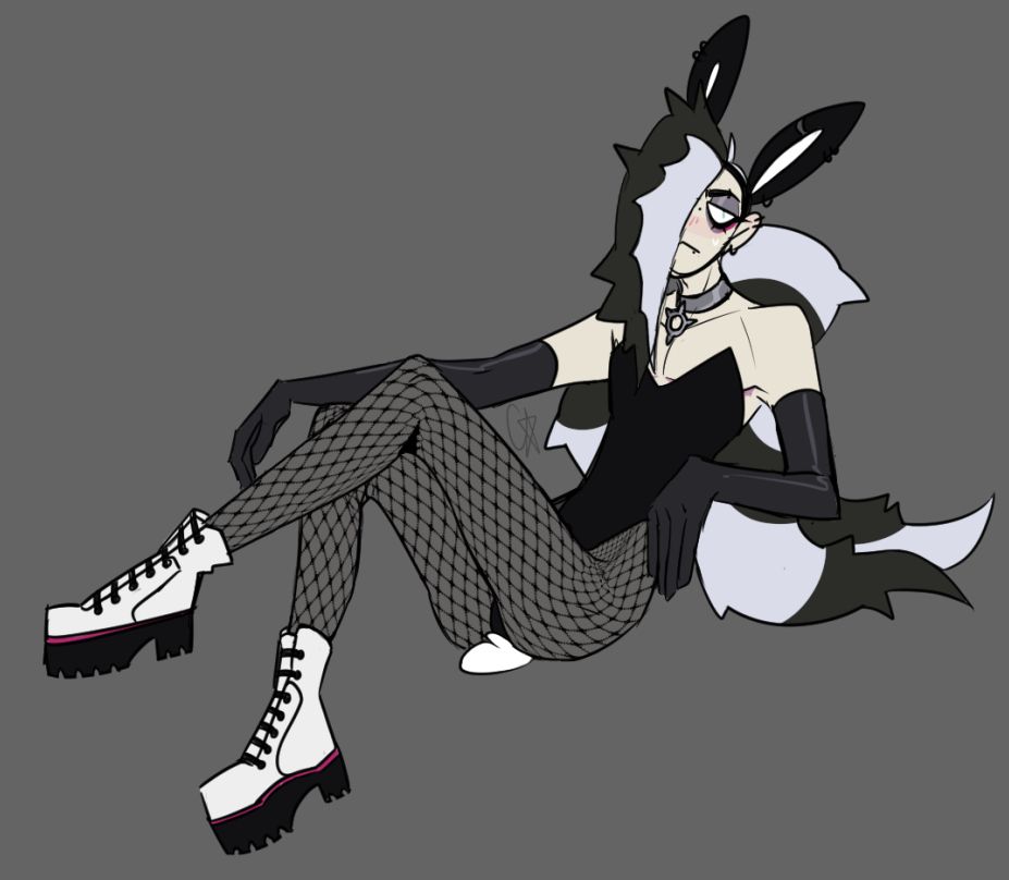 Piers from Pokémon Sword/Shield in a bunny suit
