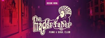 Cartel del club The Maderfaker en Malasaña, templo de la música negra en Madrid