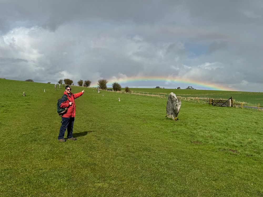 Mike Allen points to the end of the rainbow!