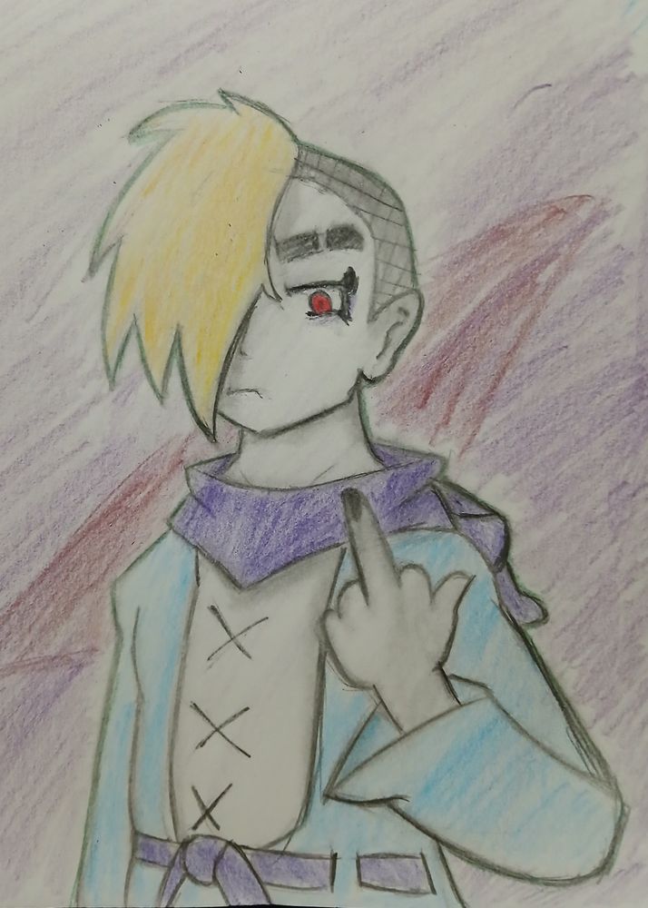 Traditional drawing of Delta Blackquill - By the 1Pidds