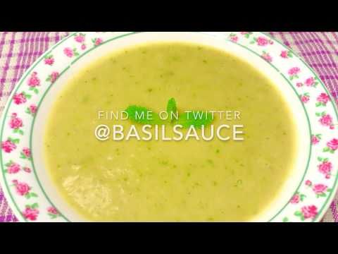 グリンピースとミントのクリームスープ 英国流 (８人分) British style green peas and mint cream soup(8plates)