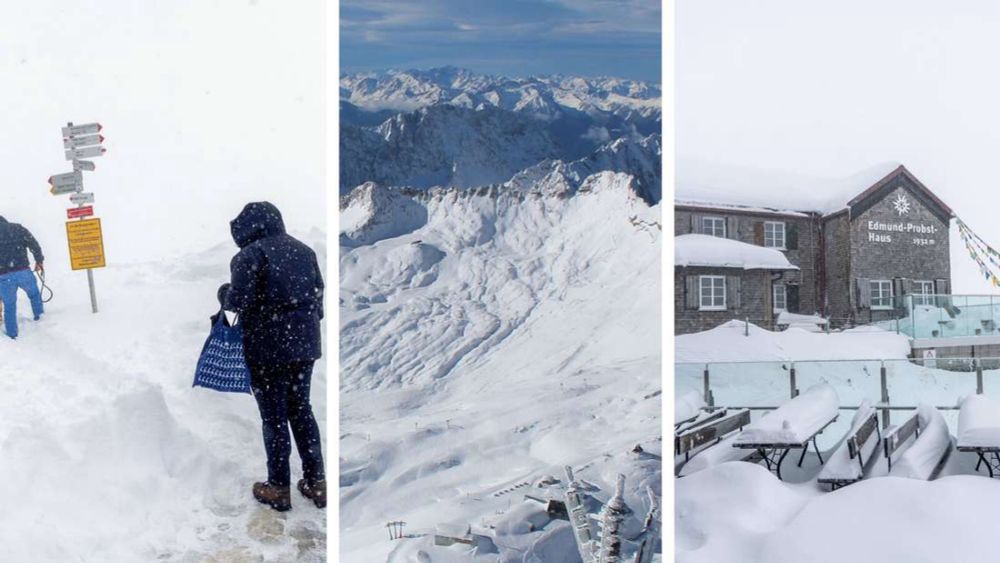 Wintereinbruch in Bayern: Bilder von meterhohen Neuschnee-Mengen