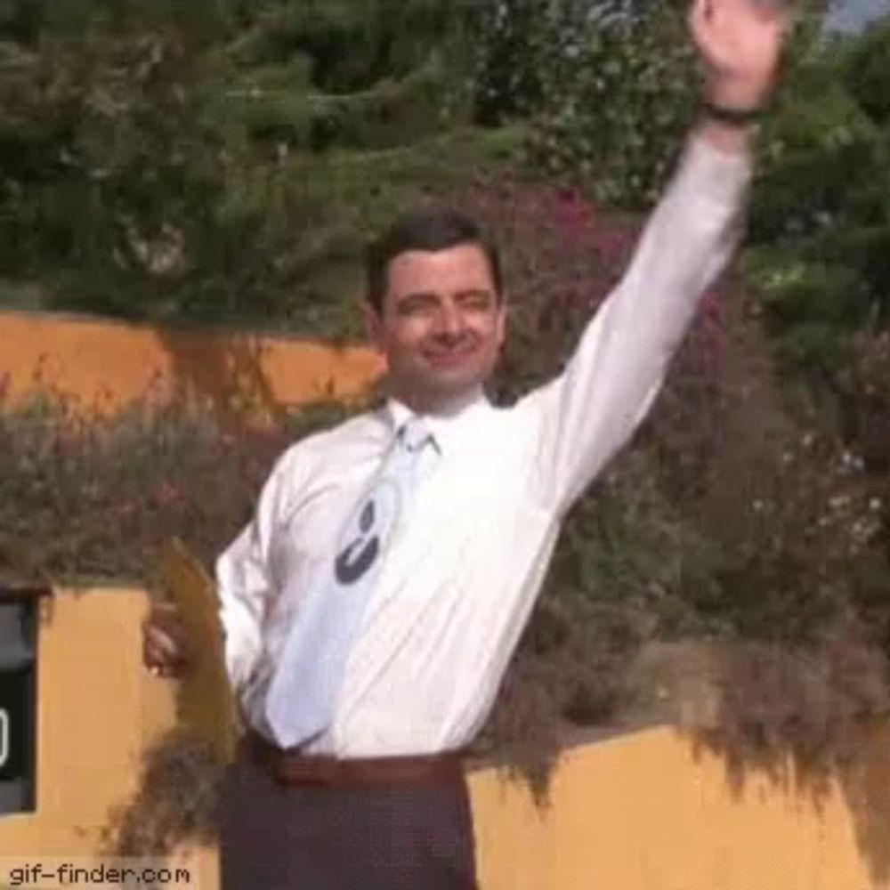 Mr Bean Wave GIF