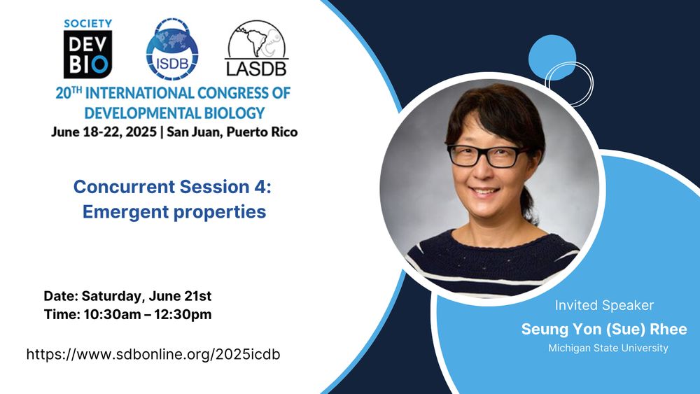 An announcement slide in white and blue colors, with Sue's name, the SDB ISDB and LASDB logos and text that says Concurrent Session 4: Emergence Properties. Saturday, June 21st 10:30-12:30m.