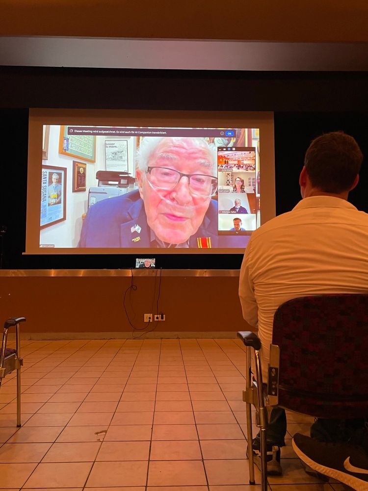 Bild von Ben Lesser während der Videokonferenz…