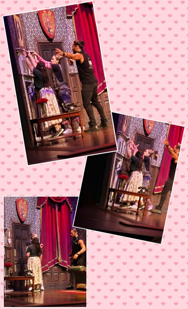 Trevor covering Annie and I while we fixed the mantlepiece - I also attempted to pick up Annie's toolbox #fail