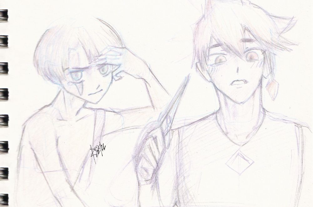 Crushed sting. Crushed durian got his bangs cut too short
