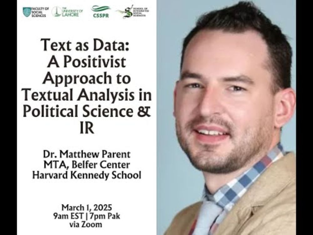 Text as Data: A Positivist Approach toTextual Analysis in Political Sci & IR by Dr. Matthew Parent