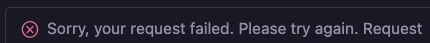 Request failed message on VSCode Copilot panel