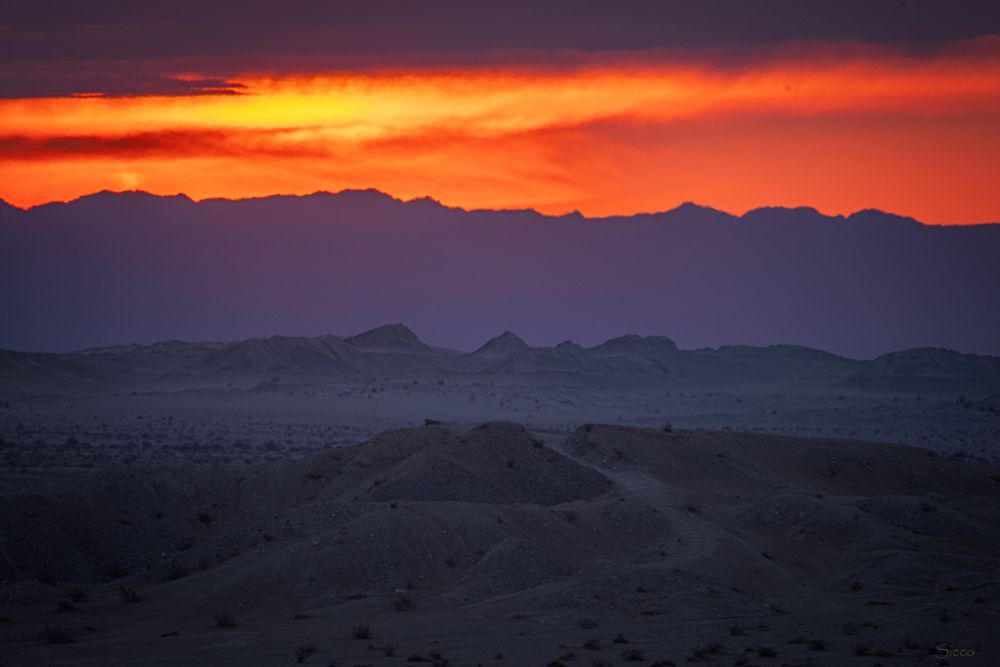 Looking east towards the Chocolate Mountains.