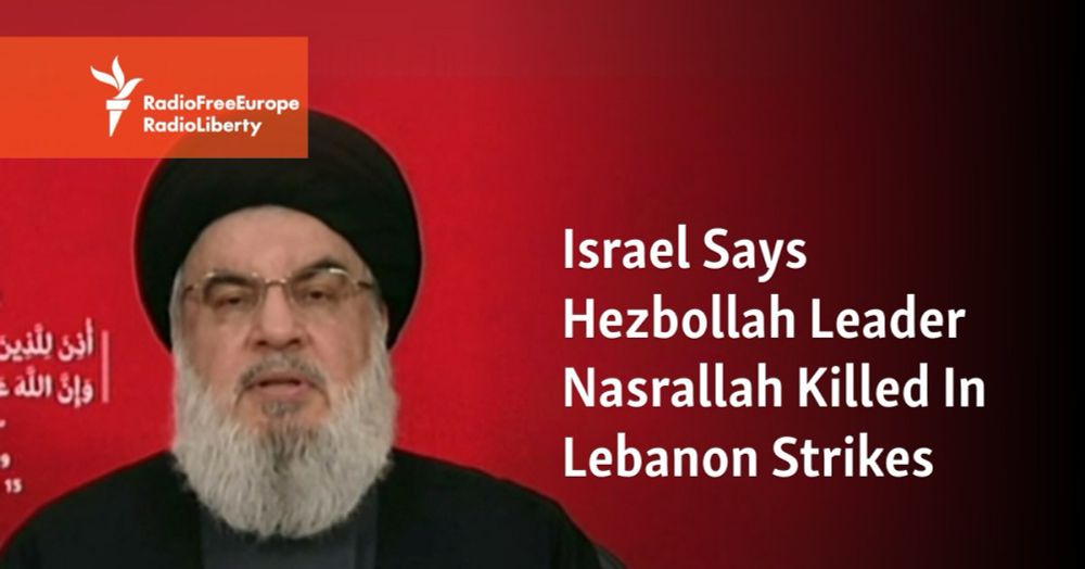 Hezbollah Confirms Leader Nasrallah Killed In Israeli Strikes