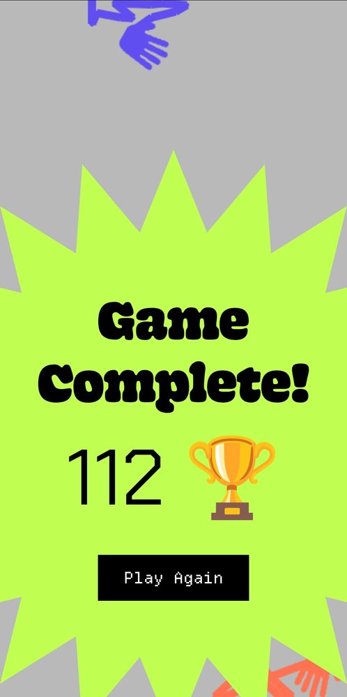 Game complete! Player 2 scored 112 points. 