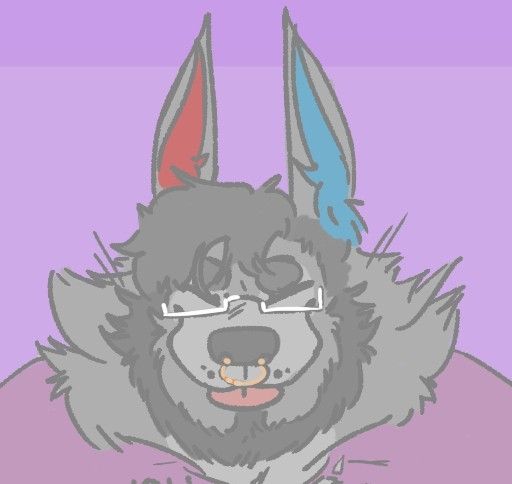 Just a headshot of the nerdy version of my jackal sona. Same as the picture I use in my pinned post.