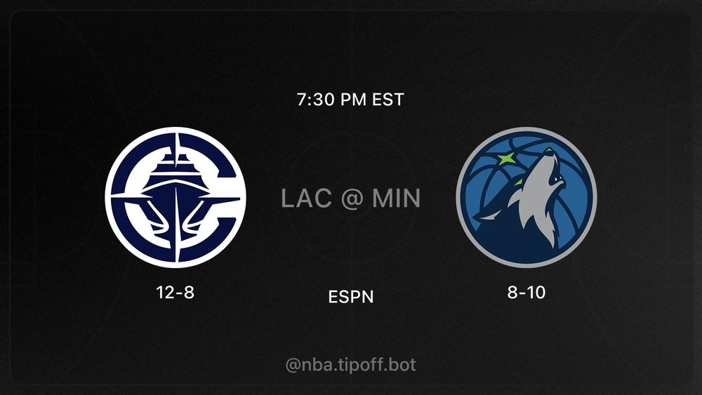 LA Clippers at Minnesota Timberwolves on 11/29 - 7:30 PM EST