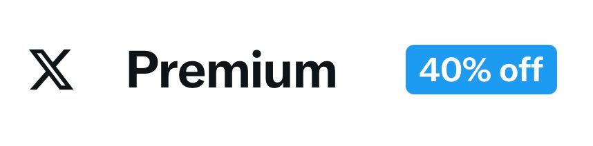 A “promotion” for X Premium showing a reduction of 40% off of their terrible service.