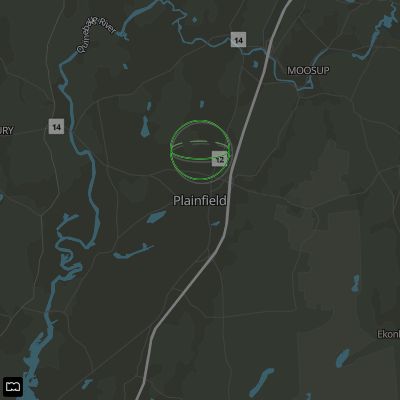 UFO Sighting Map: Image of a Orb over Plainfield,CT
