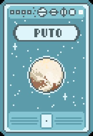 the high card planet card from balatro, edited to say "puto" instead of "pluto"