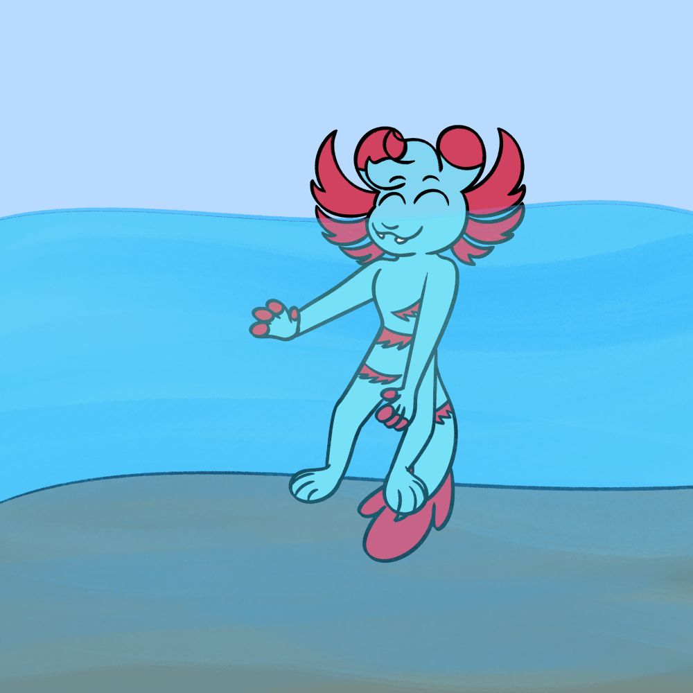 He be floating 