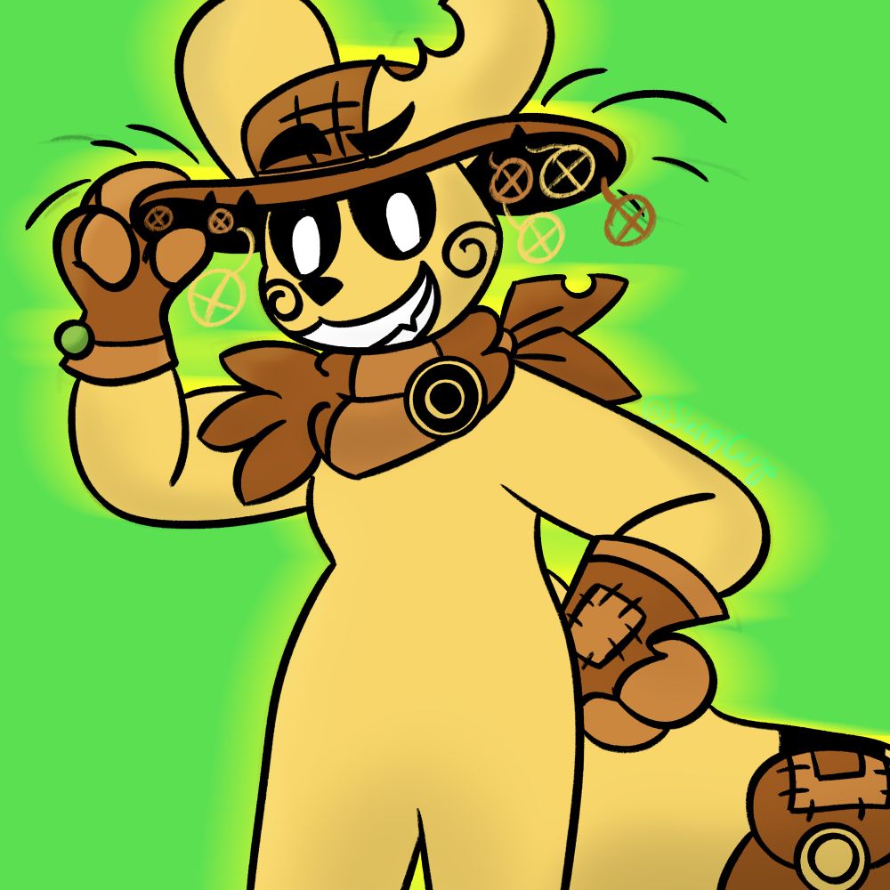 I added the karma flowers to his hat