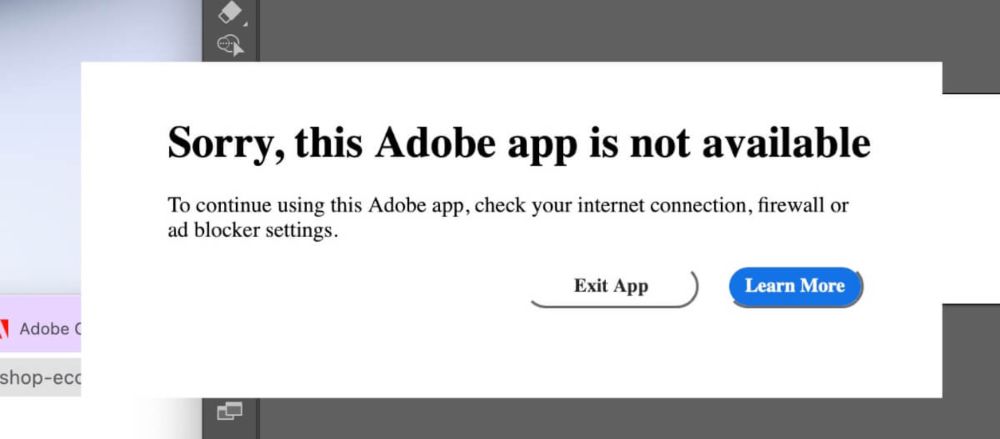 How to Resolve Adobe App Not Available Error - PUPUWEB