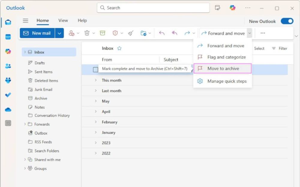 How to use quick step in new Outlook app and Outlook online? - PUPUWEB