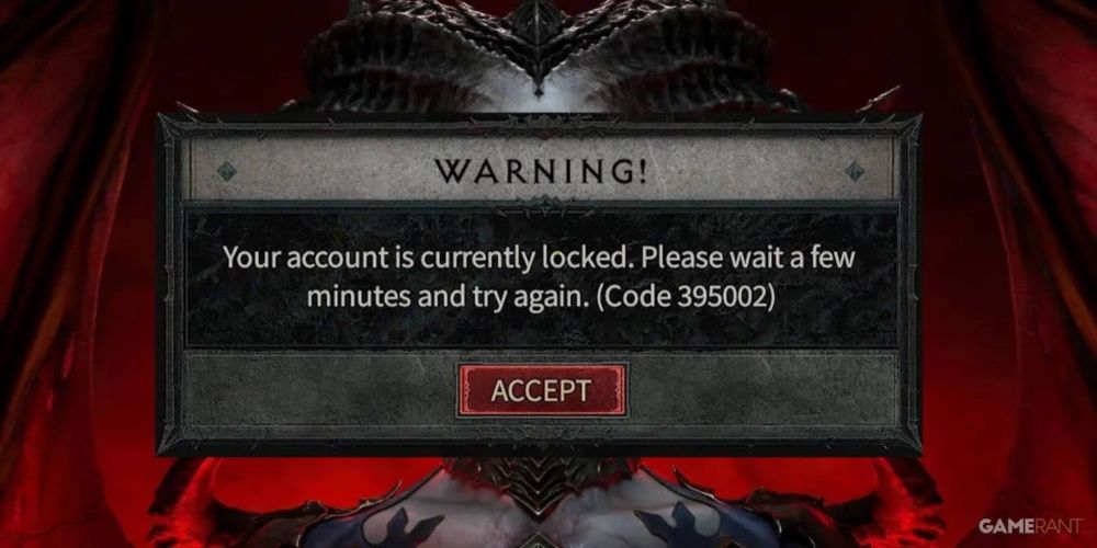 How to resolve the "Your account is currently locked" warning with error code 395002 in Diablo 4 - PUPUWEB