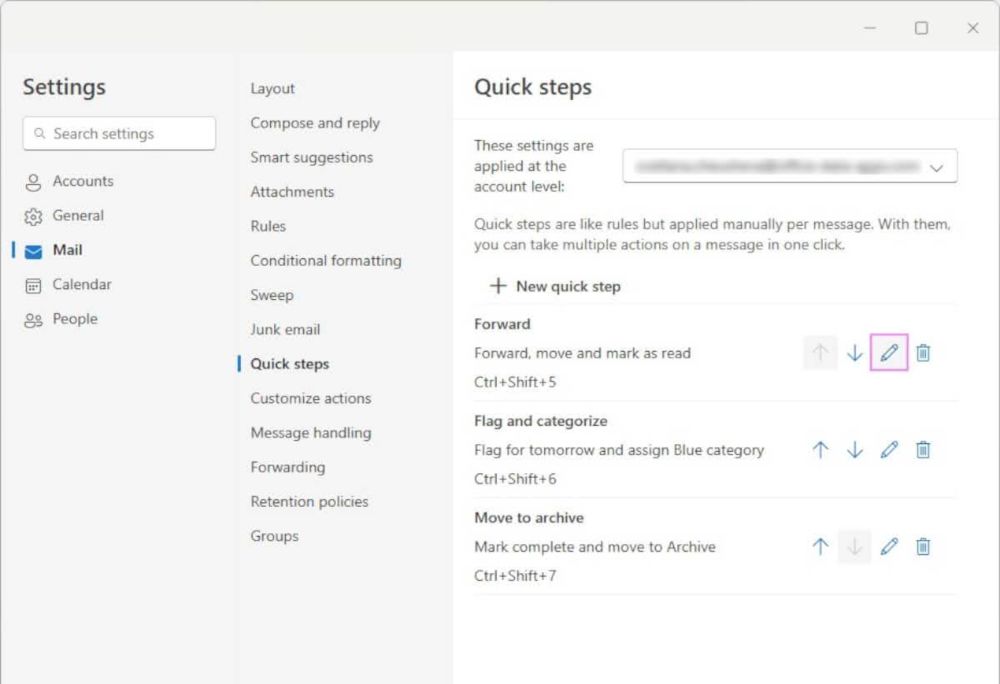 How to change quick step in new Outlook app and Outlook online? - PUPUWEB