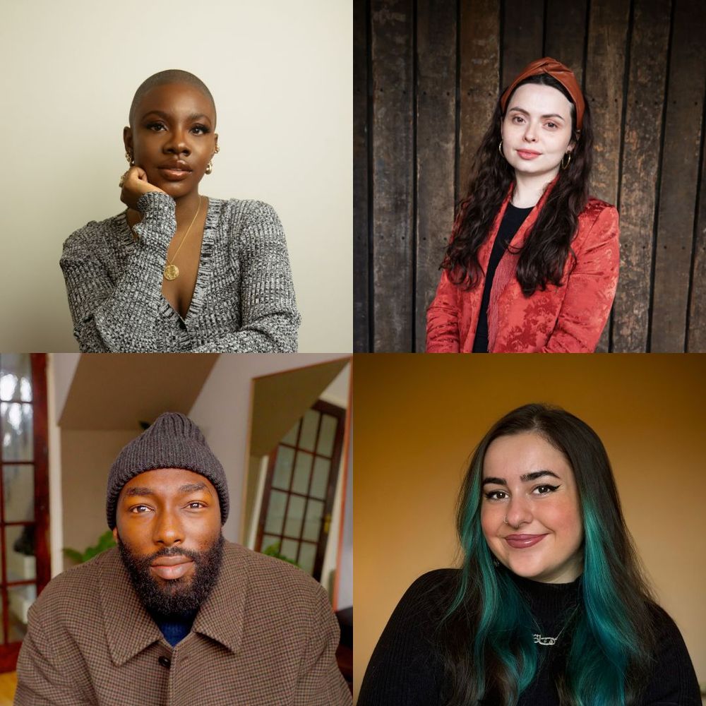 A collage of four headshots: Yomi Adegoke, Sophia Smith Galer, Keith Afadi and Historical Han.