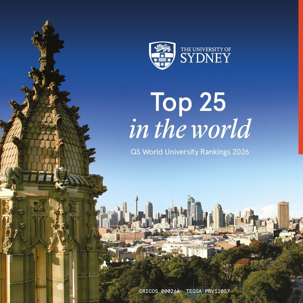 Image of University with text 'Top 25 in the world QS World University Rankings 2026'.