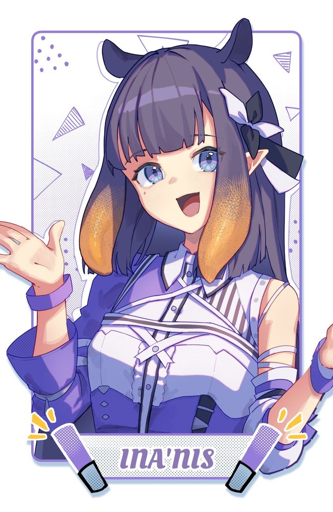 penlight illustration of ninomae ina'nis from hololive in holofes 6 outfit