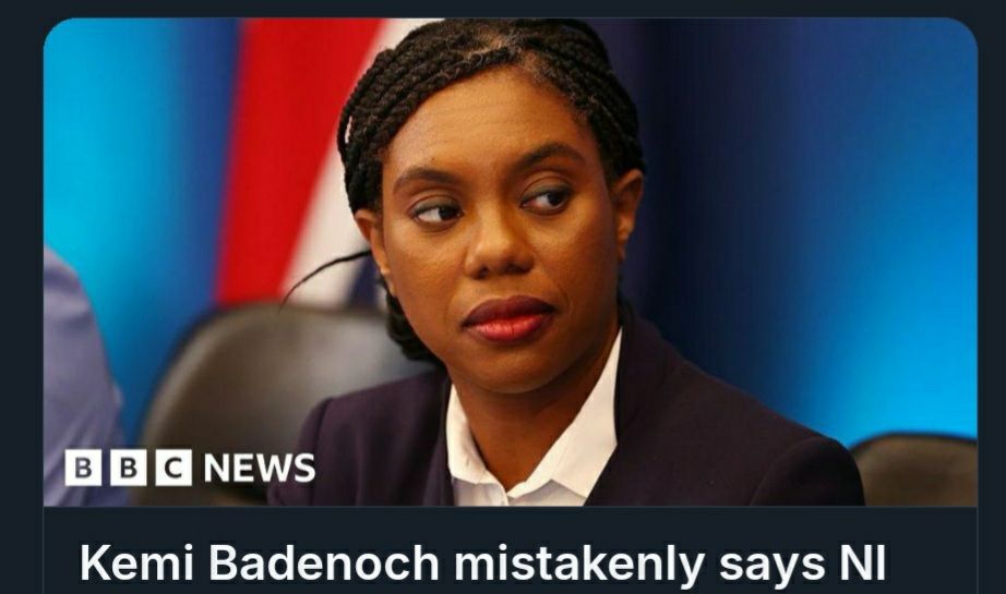 Kemi Badenoch mistakenly says NI