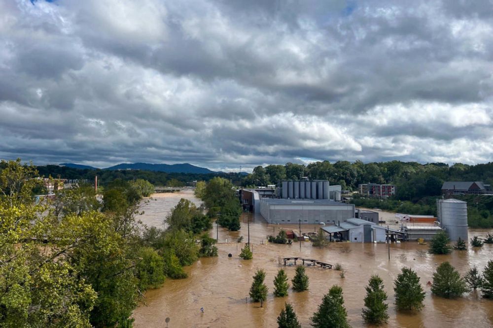 Historic North Carolina village under water after devastating damage from Helene