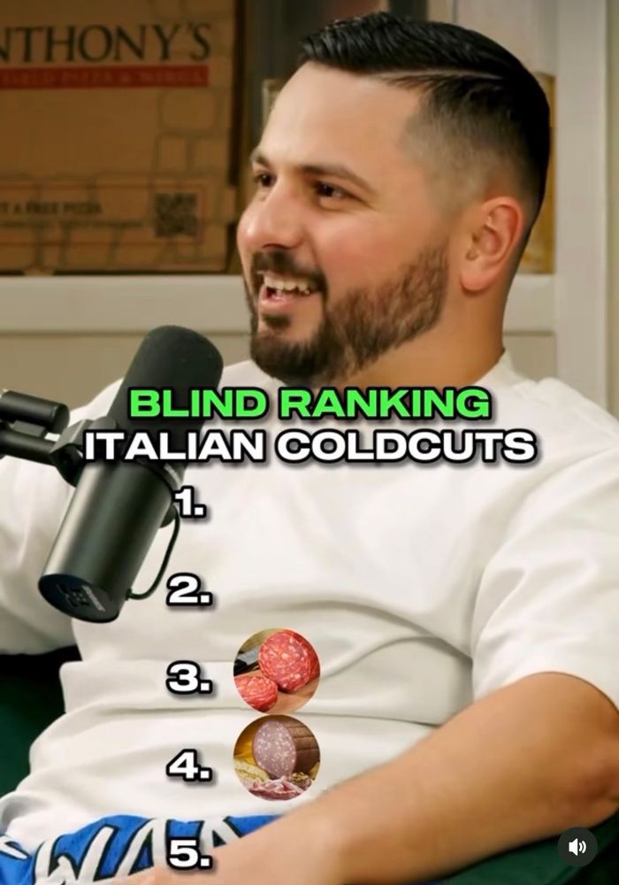 Instagram reel: Blind Ranking Italian Cold Cuts