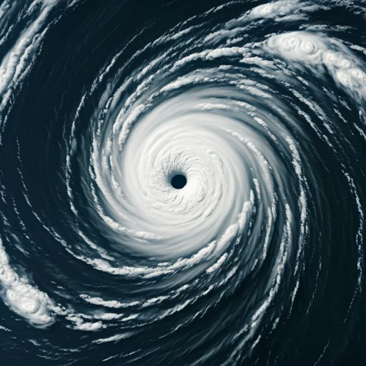The eye of a hurricane