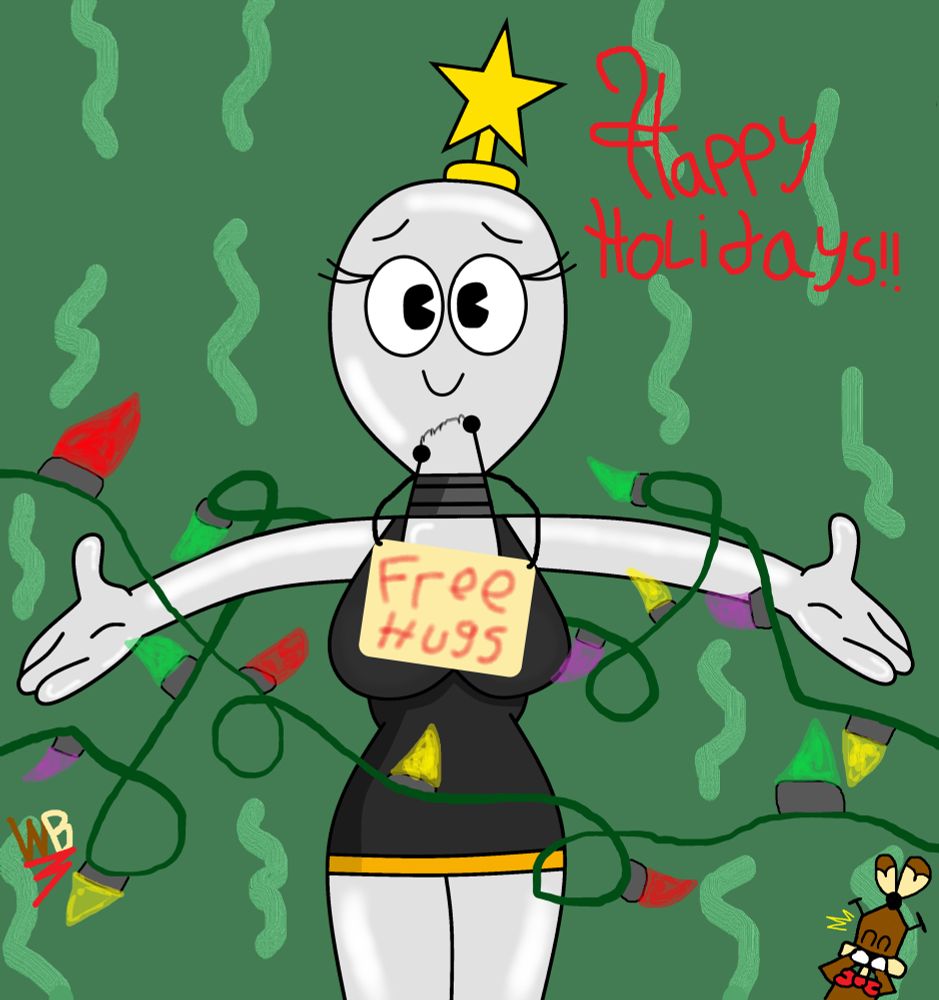 Alt version with a “free hugs” sign