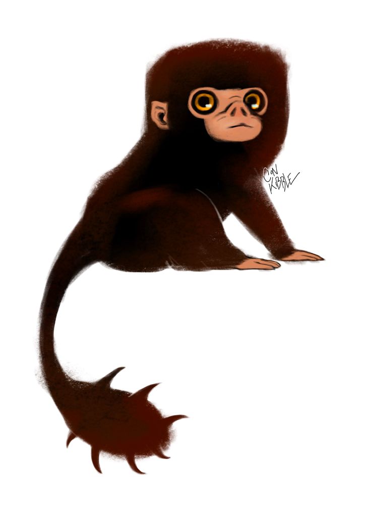 chuck from the book "moth" by lily mayne, shes a monster creature that looks similar to a monkey