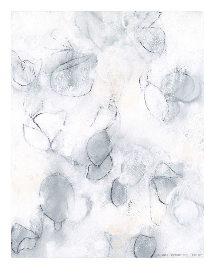 "Float No.5" original mixed media drawing on 100% cotton pH neutral 570gsm paper by contemporary artist Sara Richardson #fineart inspired by abstract shapes found in nature, densely textured full of movement and airy