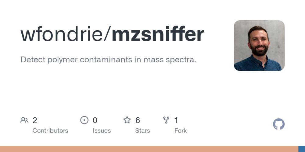 GitHub - wfondrie/mzsniffer: Detect polymer contaminants in mass spectra.