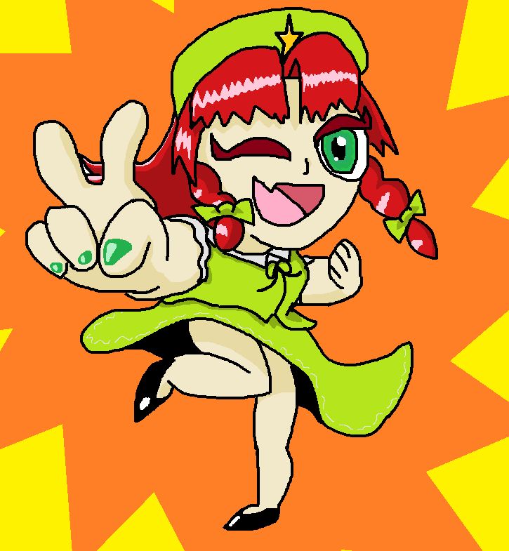 Hong Meiling striking a cute pose!
