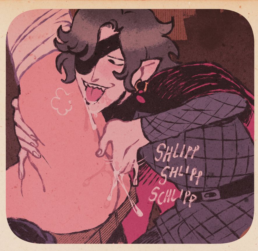 sidus licks up cadogan's thigh as he fingers him ultrastyle