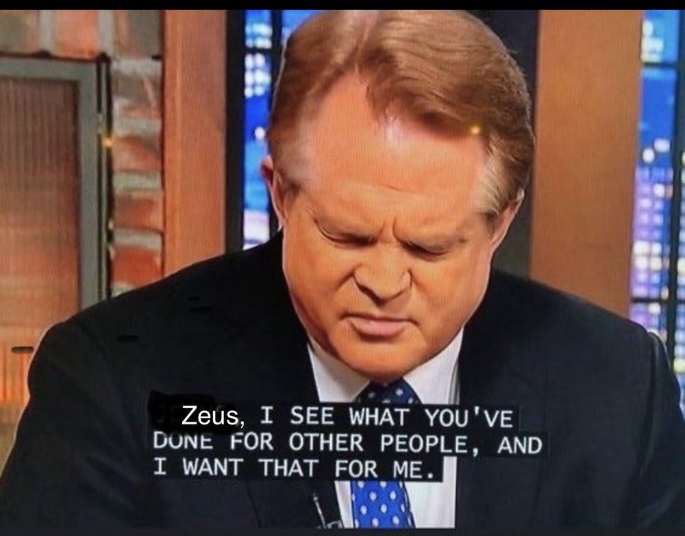 Man praying for the gods to do their thing