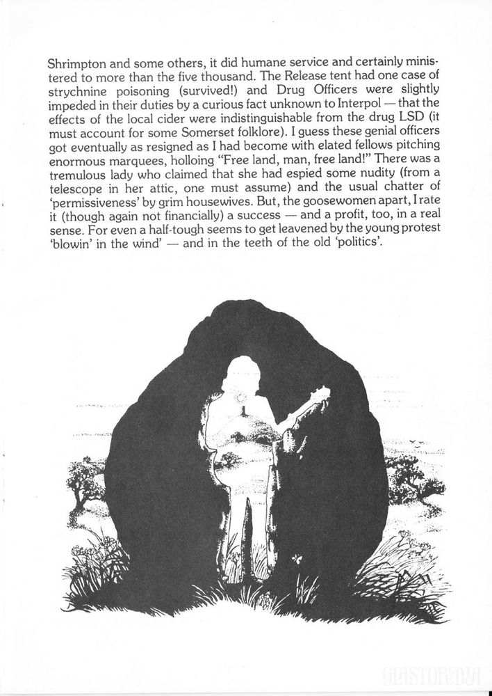 Page 5 of Glastonbury Festival 1979's official programme.