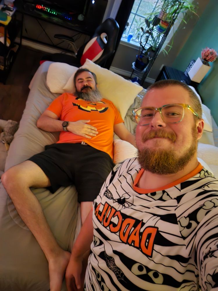 Lazy bears staying in for Halloween 