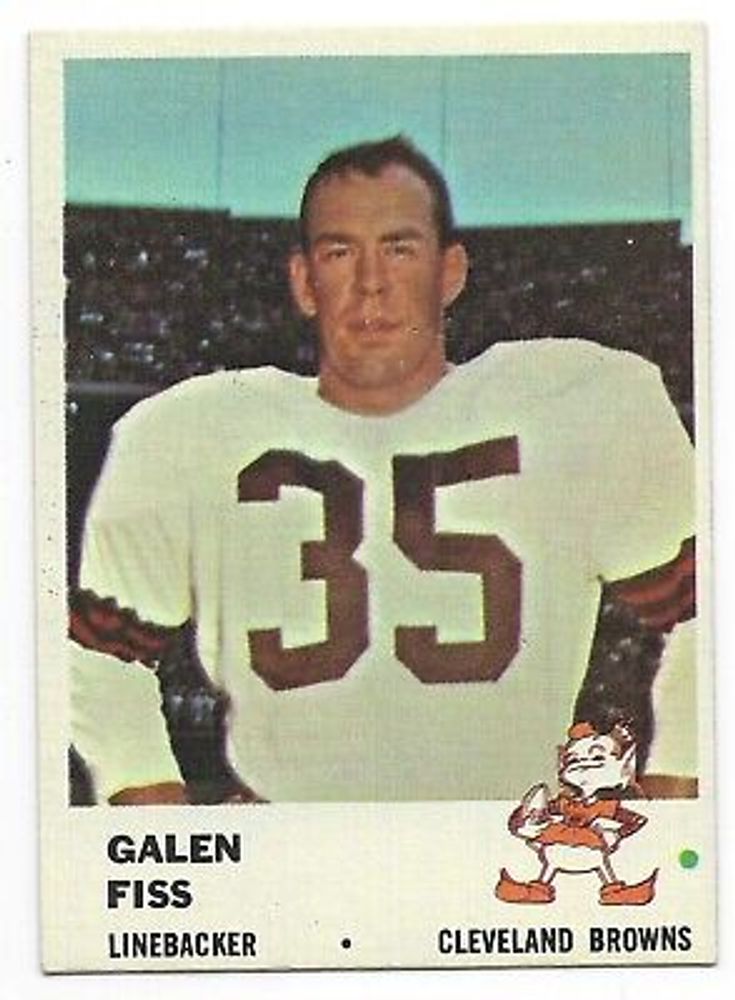 1961 Fleer Football #17 Galen Fiss RC EX Cleveland Browns 17 Rookie  | eBay