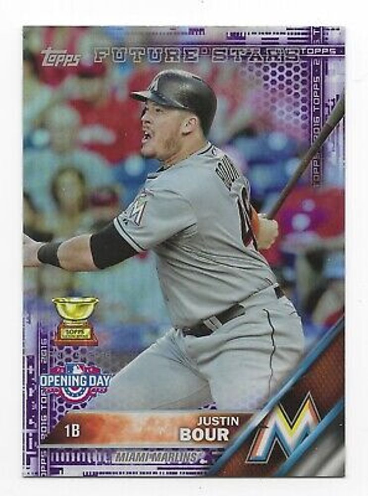 2016 Topps Opening Day Purple #181 Justin Bour NM #OD-181 #OD181 181 OD-181  | eBay