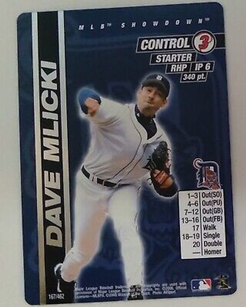 2000 MLB Showdown Baseball #167 Dave Mlicki EXCELLENT/NEAR MINT 167  | eBay