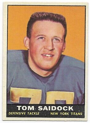 1961 Topps Football #155 Tom Saidock Good/Very Good New York Titans 155  | eBay