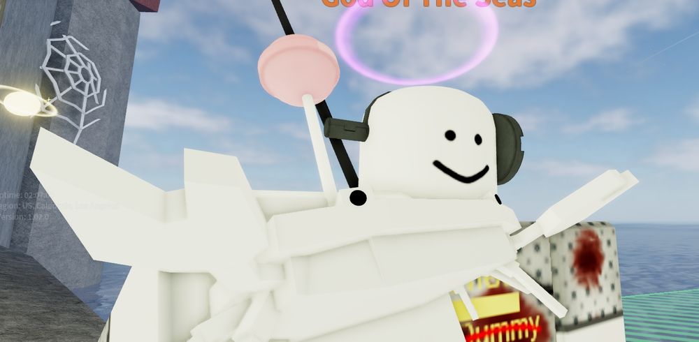 Uncertified Dummy holding an albino crab